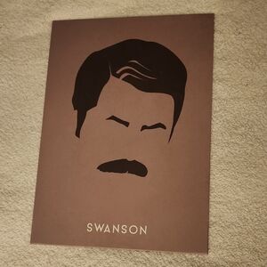 Ron Swanson Parks & Rec Metal Displate Art Print